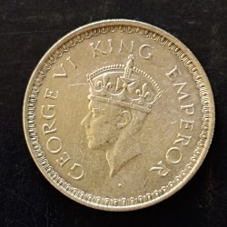 Silver British India King and emperor George vi Denominaton 1₹ Year 1843 Same and similar piece is available