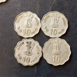 Alternative view of Republic India Denominaton 10 paise Metal aluminium Same and similar set are available