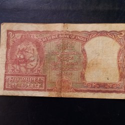 Reserve Bank of India Denominaton 2₹ back side of half tiger Same and similar note is available