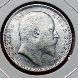 Alternative view of ONE RUPEE 1906 BOMBAY MINT EDWARD VII KING AND EMPEROR COIN