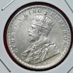 Alternative view of ONE RUPEE 1919 CALCUTTA MINT GEORGE V KING EMPEROR COIN