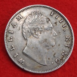 Alternative view of ONE RUPEE SILVER COIN WILLIAM IV 1835 CALCUTTA MINT RS VARIETIE