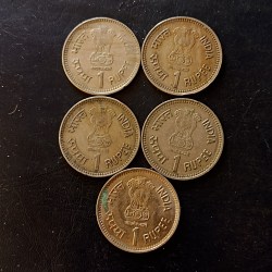 Alternative view of Republic India Denominaton 1 ₹ Metal coper nickel Same and similar set are available