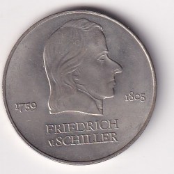 German Democratic 20 Mark 1972 - Friedrich von Schiller Commemorative issue Rare UNC Coin # I-59