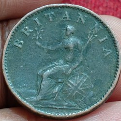 Alternative view of United Kingdom 1 Farthing - 1806 George III 4th issue (1⁄960) weight 4.72 g Extermaly Rare coin # i 49