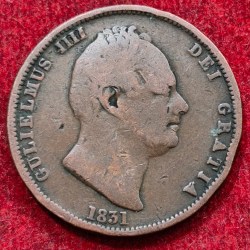United Kingdom ½ Penny - 1831 William IV ½ Penny (1⁄480) Weight 9.45 g Extermaly Rare coin # I 50