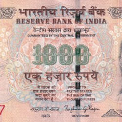 Fancy Number Middle 786 Rare 1000 Rupees Governor Raghuram Rajan (Copy)