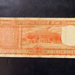 Alternative view of Reserve Bank of India Denominaton 20₹ note Governor S Jagannath Same and similar note available