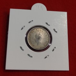 Alternative view of 1/4 RUPEE SILVER COIN 1939 CALCUTTA MINT