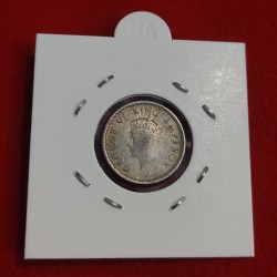 Alternative view of 1/4 RUPEE SILVER COIN 1939 CALCUTTA MINT
