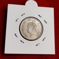 Alternative view of HALF RUPEE SILVER COIN 1840 CALCUTTA MINT