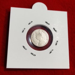 Alternative view of TWO ANNA SILVER COIN VICTORIA EMPRESS 1878 CALCUTTA MINT