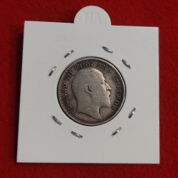 Alternative view of HALF RUPEE SILVER COIN EDWARD VII 1906 CALCUTTA MINT