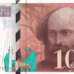 France 100 Cent Francs 1839-1906 Paul Cezanne UNC Bank Note