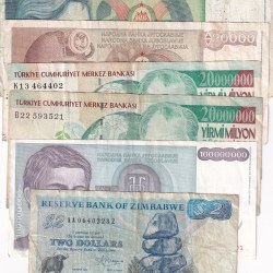 SIX NOTE WORLD NOTE LOW CONDITION #SKU-4