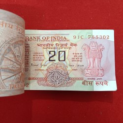 Alternative view of Twenty Rs Rare Chakra Full Bundle Governor Bimal Jalan Gem Unc Choclate Condition 785301