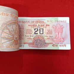 Alternative view of Twenty Rs Rare Chakra Full Bundle Governor Bimal Jalan Gem Unc Choclate Condition 727601