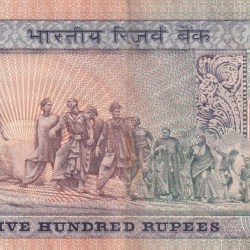 Alternative view of 500 RUPEES FIRST ISSUE DANDHI MARCH GOVERNOR S. Venkitaramanan RARE NOTE