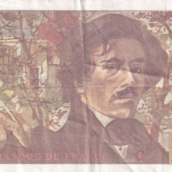 Alternative view of France 100 Francs (Eugene Delacroix) Bank Note