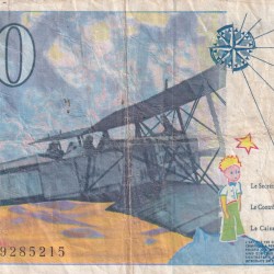 Alternative view of France 50 Francs (Antoine De Saint-Exupery) Bank Note