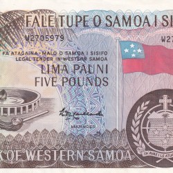 Samoa e Sisifo 5 Libras 2020 Unc Note