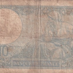 Alternative view of France 10 Francs 1939 Series Rare Note Normally Repaired