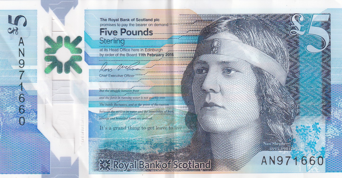Scotland 5 Pound Polymer Note