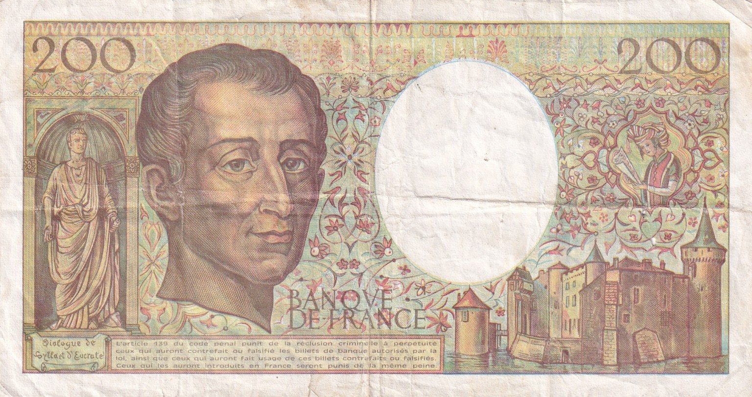 France 200 Francs de Montesquieu Rare Note - Coinbazzar.com