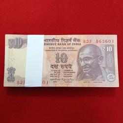 Ten Rs Old Gandhi Bundle Governor Raghuram Rajan Gem Unc Condition 863601