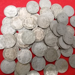 Alternative view of 50 paise Copper Nickel Scare Commarative Coins 76 Pcs Given Republic of India