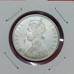 Alternative view of ONE RUPEE COIN VICTORIA EMPRESS 1882 BOMBAY MINT