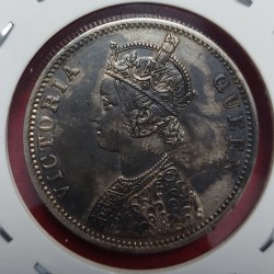 Alternative view of ONE RUPEE COIN VICTORIA QUEEN 1874 BOMBAY MINT