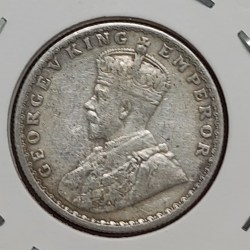 Alternative view of RARE HALF RUPEE GEORGE V 1914 BOMBAY MINT