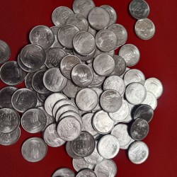 Alternative view of 50 Paise Floral First Issue Scare Coins 2011 Year Calcutta Mint Gem Unc Condition