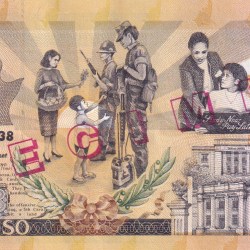 Alternative view of SPECIMEN 000000 Philippines 500 Piso rare UNC Note