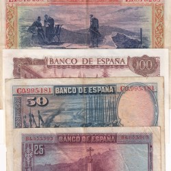 Alternative view of ESPAN 6 DIFFERENT OLD ISSUE BIG SIZE NOTE SET #SK-22