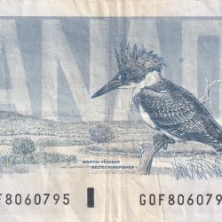 Alternative view of Canada 5 Dollar Old Issue Ottawa 1986 Series Rare Note