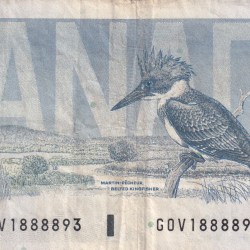 Alternative view of Canada 5 Dollar Old Issue Ottawa 1986 Series Rare Note