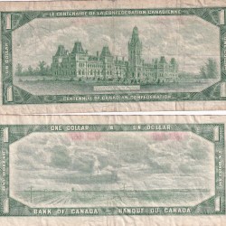 Alternative view of Canada Two Different Verity Old Issue (1954 + 1967) Series Rare Note