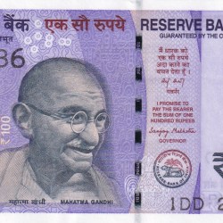 222786 Fancy Number 100 Rupees Governor Shaktikanta Das Rare Note