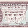 HONGKONG CURRENCY 1 CENT 1961 RARE LOWEST PRICE NOTE