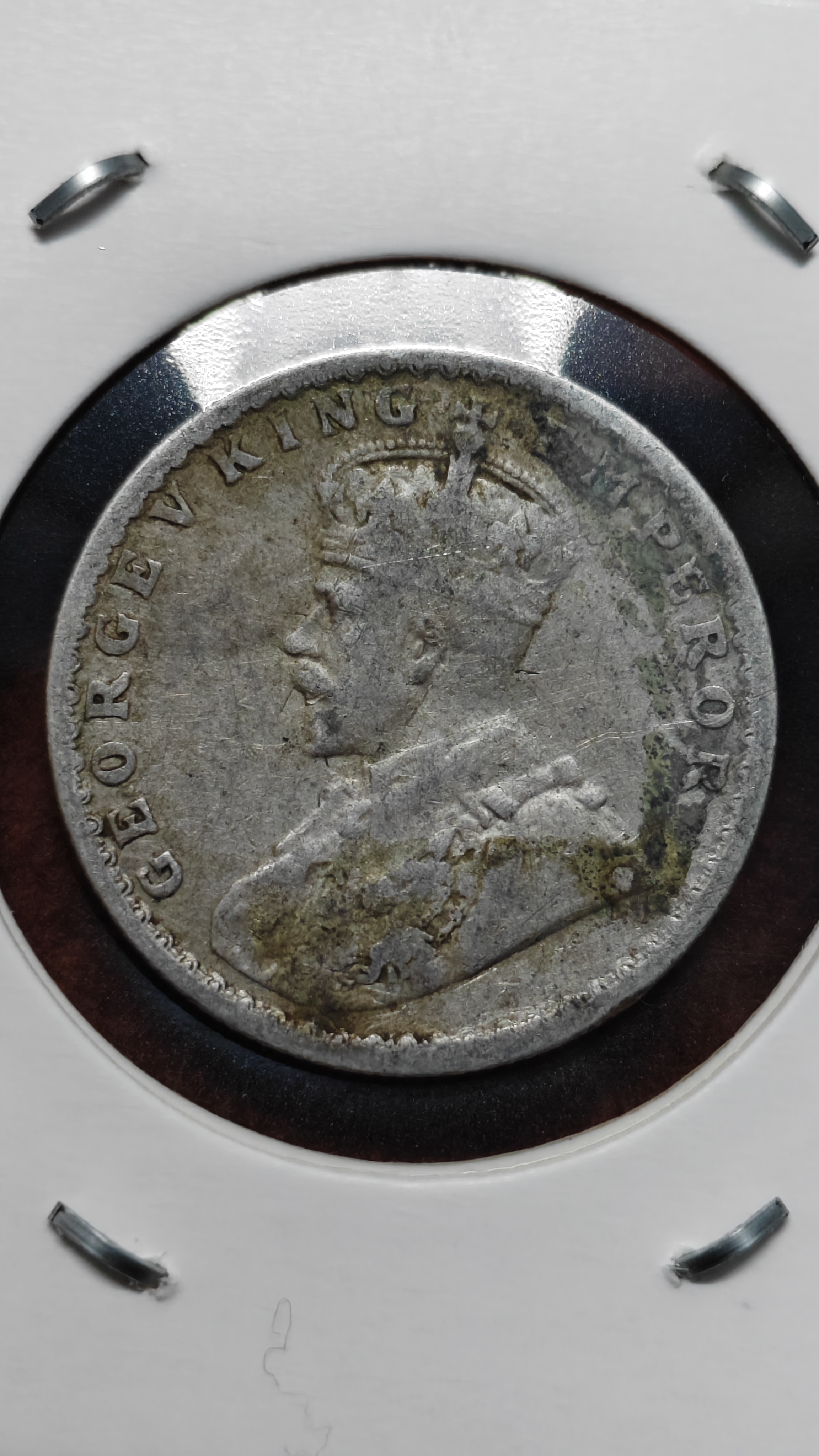 HALF RUPEE 1919 GEORGE V KING EMPEROR COIN - Image 2