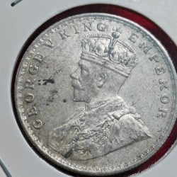 Alternative view of ONE RUPEE 1920 BOMBAY MINT GEORGE V KING EMPEROR COIN