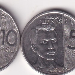 Phillipinas 5 Different Denomination Lowest Price ( 5 Coins Set )# I-91