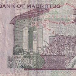 Alternative view of MAURITIUS 25 RUPEES RARE NOTE POLYMER # B-2