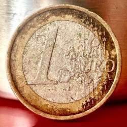 Rare Germany 1 EURO 2002 D Mark Munich Mint of Germany 1st Map Coin Edge Segmented reeding