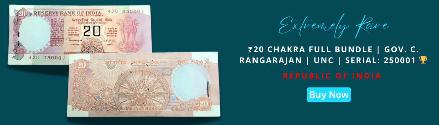 Twenty Rs Rare Chakra Full Bundle Governor C Rangarajan Unc Condition 250001