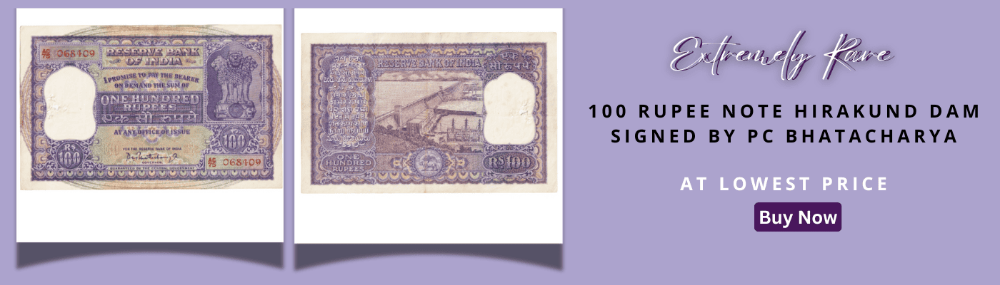 DAM CHEAP SALE❤️🤑 Extremely Rare 100 Rupee Note Hirakund Dam Signed by Pc Bhatacharya in Extremely Fine Grade at Lowest Price