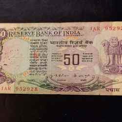 Reserve Bank of India Denominaton 50₹ note Governor k.r puri Same and similar note available