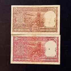Reserve Bank of India Denominaton 2₹ note Governor PC Bhattacharya LK Jha Same and similar note available